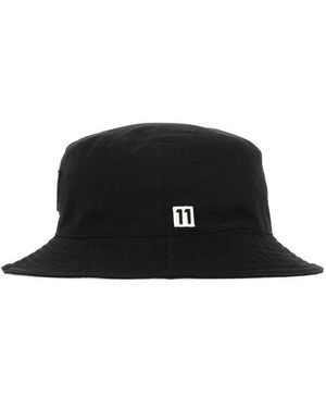 we11done Logo Patch Bucket Hat - Black