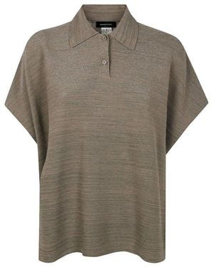 Fabiana Filippi Polo Knit Top - Grey