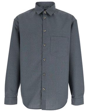 Plain Classic Collar Shirt - Blue