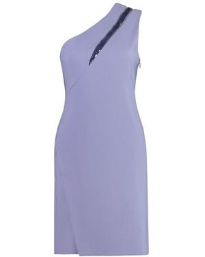 Genny Asymmetric Shoulder Dress - Purple
