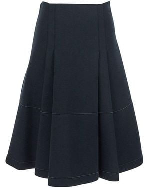 Marni Pleat Detailed Skirt - Blue