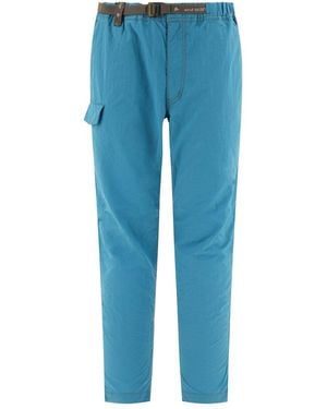 and wander Hiker Straight-Leg Belted Trousers - Blue