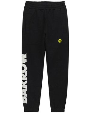 Barrow Logo-Print Elasticated Waistband Sweatpants - Black