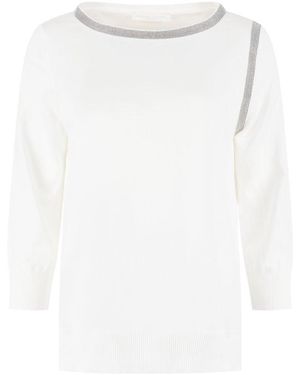 Fabiana Filippi Relaxed Fit Embellished Sweatshirt - White