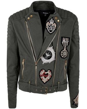 Balmain Biker Jacket in Black for Men | Lyst Balmain Biker Jacket in Black for Men | Lyst