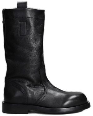 Ann Demeulemeester Bente Round-Toe Boots - Black