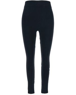 Max Mara Maxmara 'Basilea' Trousers With Elastic Waist And Logo Lettering - Blue