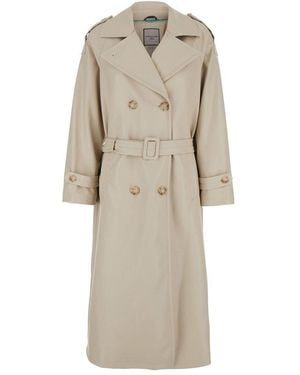 Urbancode Double Breasted Trench Coat - Natural