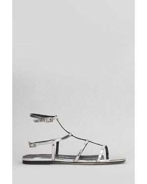 The Seller Square Toe Flat Sandals - White