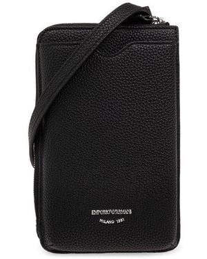 Emporio Armani Strapped Phone Holder - Black