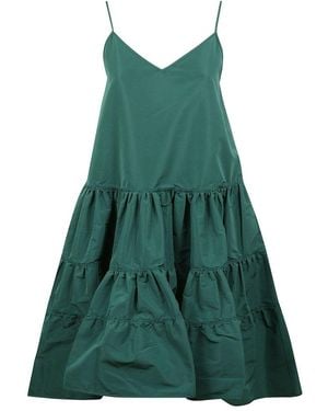 N°21 V-Neck Flared Dress - Green