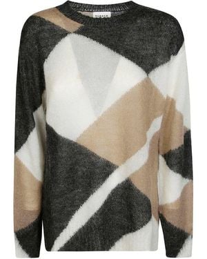 P.A.R.O.S.H. Color-Block Crewneck Jumper - Black