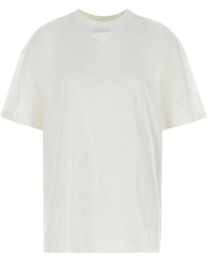 Prada Short-Sleeved Crewneck T-Shirt - White