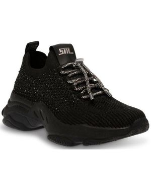 【Steve Madden】 MUSTANG スニーカー Black Suede MUSTANG Black Suede Women's High-Top Velcro Sneaker – Steve