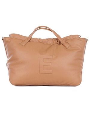 Ermanno Scervino Logo Embossed Tote Bag - Brown