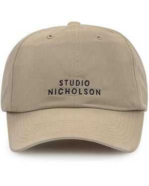 Studio Nicholson Logo-Embroidered Curved Peak Cap - Natural