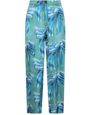 Acne Studios Bow-print Tailored Trousers - Blue