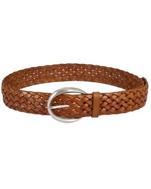 Orciani Woven Buckle Belt - Brown