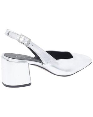 Ángel Alarcón Slingback Block Heel Pumps - White