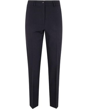 Seventy Slim Fit Cropped Tailored Trousers - Blue