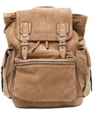 Brunello Cucinelli Buckled Backpack - Brown