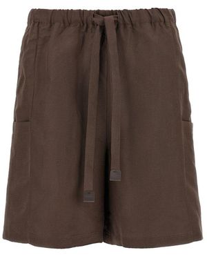 【送料&関税込】Quebec Drawstring Shorts Max Mara Max Mara Quebec Drawstring Shorts in Natural | Lyst