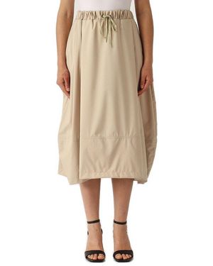 Gran Sasso Elastic Drawstring Waist Midi Skirt - Natural