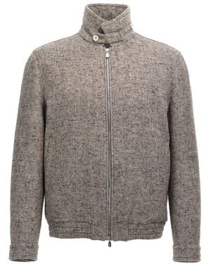 Brunello Cucinelli Silk Wool Jacket - Grey