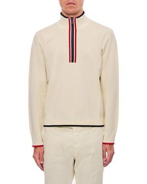 Thom Browne Half Zip Pullover - Natural