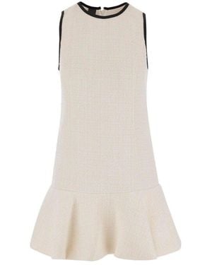Pinko Flared Sleeveless Mini Dress - Natural