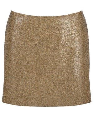 Nue Shimmer Mini Skirt - Natural