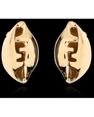 Fendi Forever Shell Shaped Earrings - Black