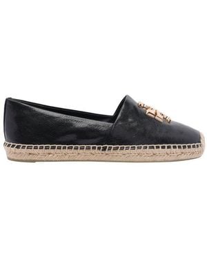 Tory Burch Eleanor Logo Plaque Espadrilles - Black