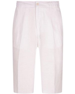 Kiton Knee-Length Tailored Shorts - White