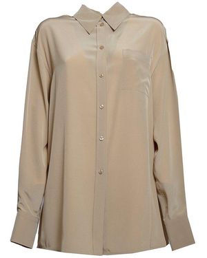 Sportmax Relaxed-Fit Crêpe De Chine Silk Blouse - Natural