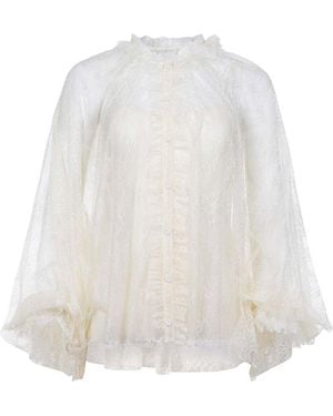 Philosophy Di Lorenzo Serafini Ruffle Detailed Lace Blouse - White