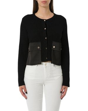 Liu Jo Pockets Detailed Knitted Cardigan - Black