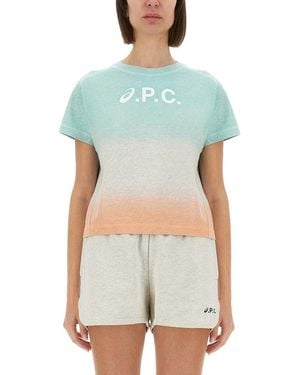 A.P.C. Cloud Dip Dye T-Shirt - Green