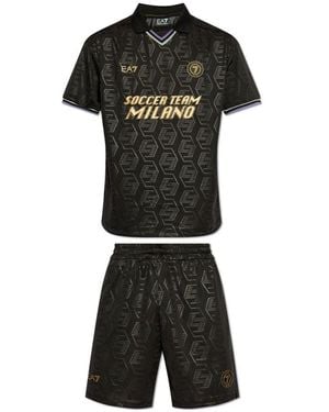 EA7 Polo Shirt And Shorts Set - Black