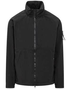 Stone Island High-Neck Zipped Jacket - Black