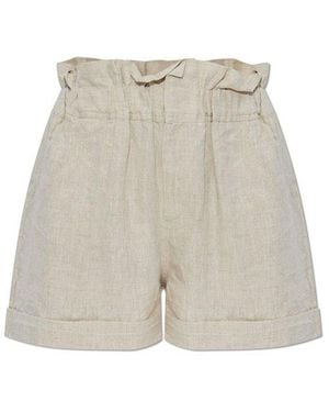 Posse High-Waist Pleated Shorts - Natural