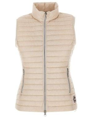 Colmar Zipped Quilted Gilet - Natural