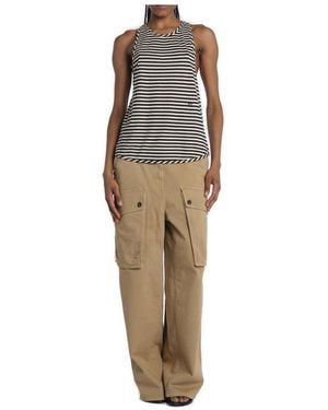 N°21 Striped Sleeveless Tank Top - Multicolour