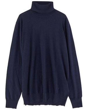 Tod's Turtleneck Knitted Jumper - Blue