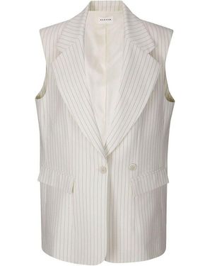 P.A.R.O.S.H. Striped Buttoned Vest - White