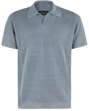 Roberto Collina Knit Polo Shirt - Blue