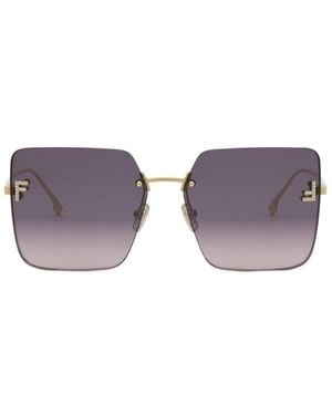 Fendi Square Frameless Sunglasses - Purple