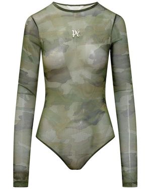 Palm Angels Body Camo Tulle - Green