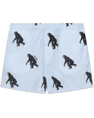 Moschino Animal Printed Shorts - Blue