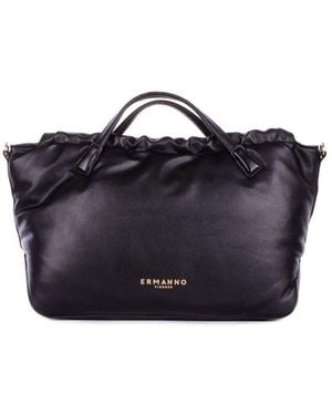 Ermanno Scervino Logo Embossed Tote Bag - Blue